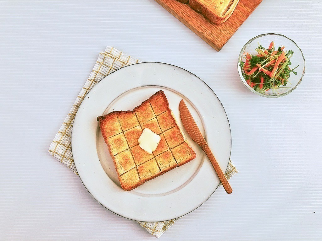 食パンレシピの紹介：トースト完成